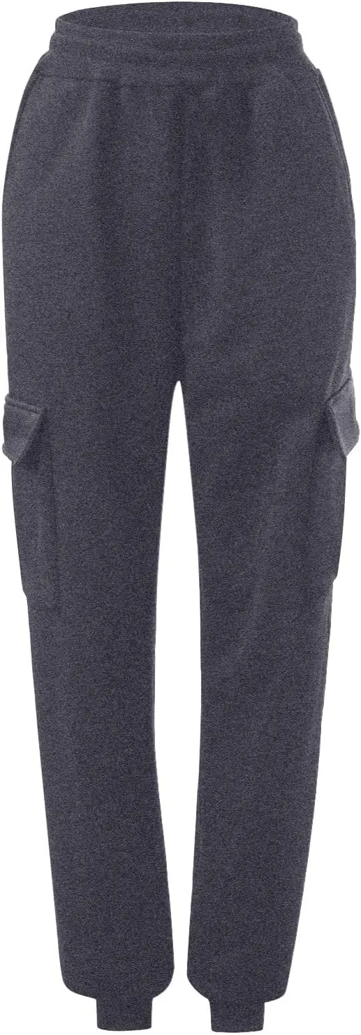 Jogger Fleece Sweat Pants for Women Trendy Plus Size Cinch Bottoms with Pockets Baggy Sweatpants for Teen Girls