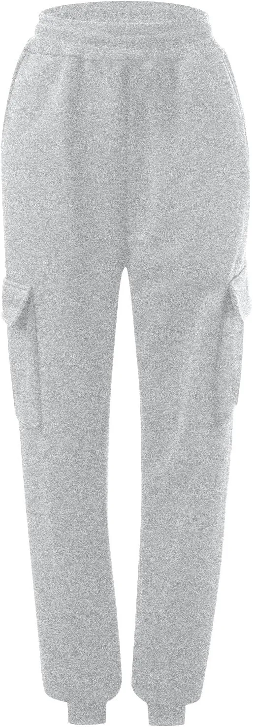 Jogger Fleece Sweat Pants for Women Trendy Plus Size Cinch Bottoms with Pockets Baggy Sweatpants for Teen Girls
