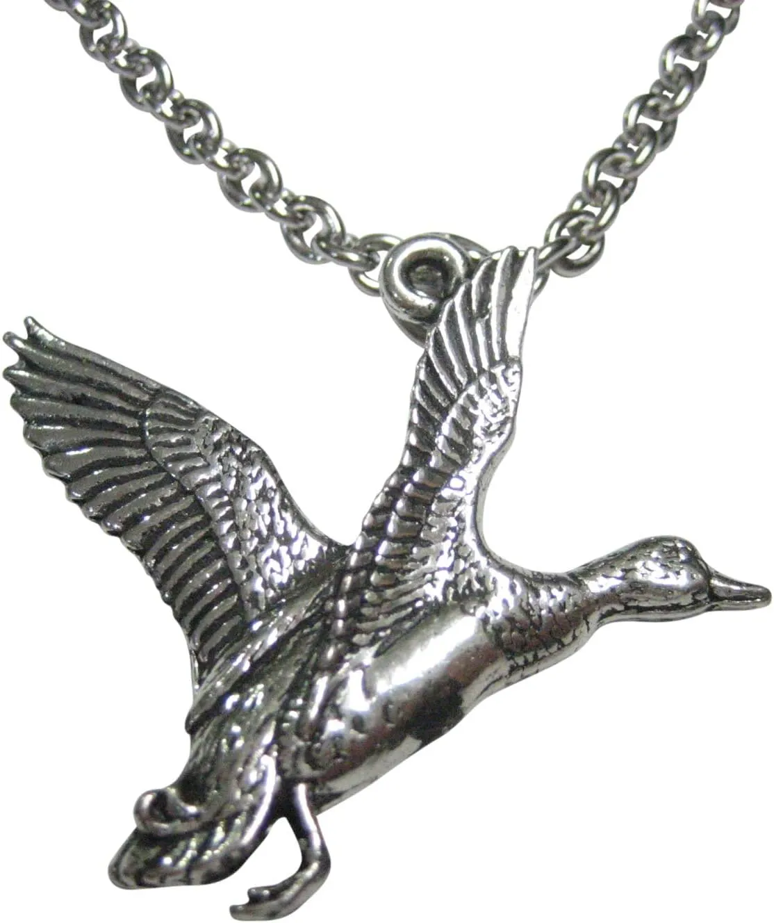 Kiola Designs Flying Mallard Duck Bird Pendant Necklace