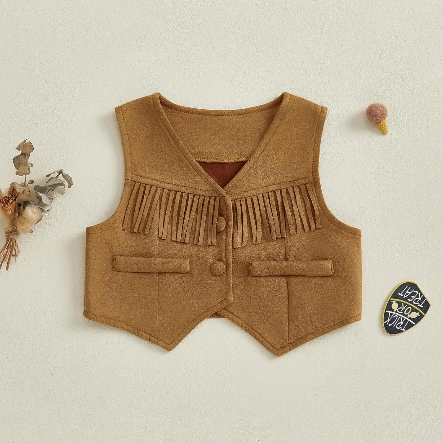 Kuriozud Western Baby Boy Girl Clothes Toddler Fringe Vest Hippie Boho Western Cowgirl Cowboy Style Jacket Vintage Clothes
