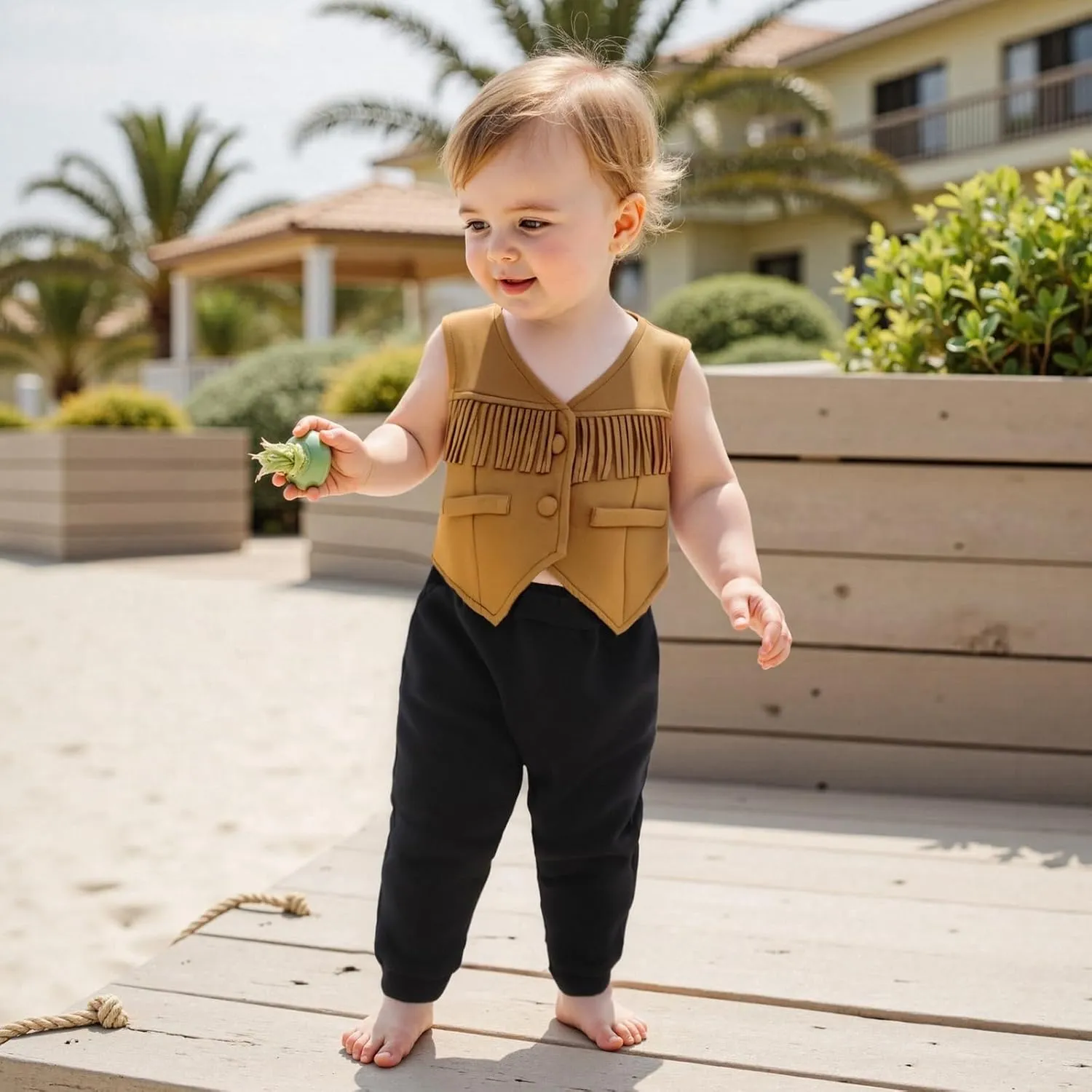 Kuriozud Western Baby Boy Girl Clothes Toddler Fringe Vest Hippie Boho Western Cowgirl Cowboy Style Jacket Vintage Clothes