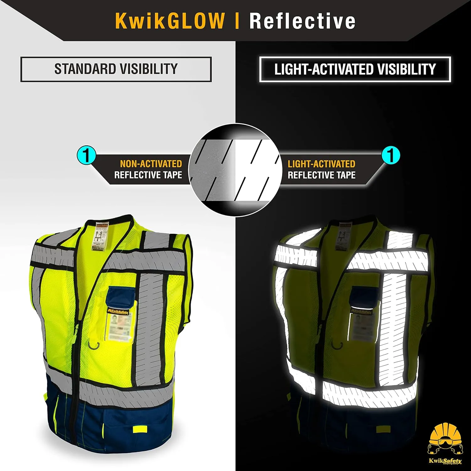 KwikSafety - SHERIFF & SPECIALIST Safety Vest [Multi-Use Pockets] Class 2 Reflective Vest ANSI OSHA Safety Vest for Men