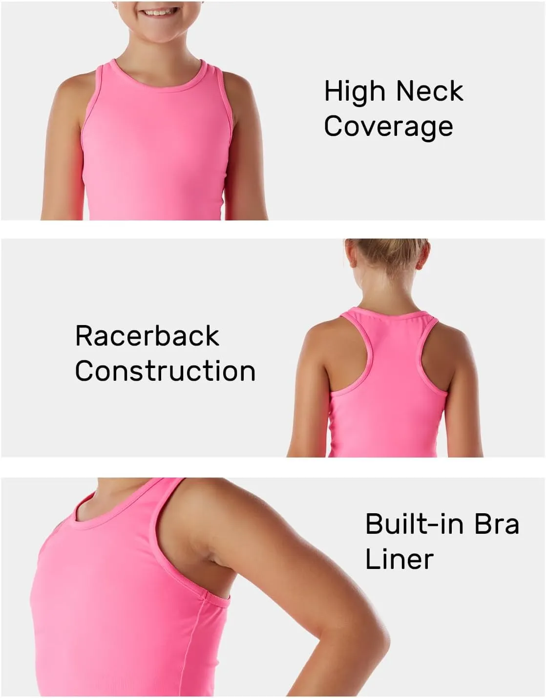 Liakada Girls Basic Tank Top ?C Dance, Gym, Yoga, Cheer!