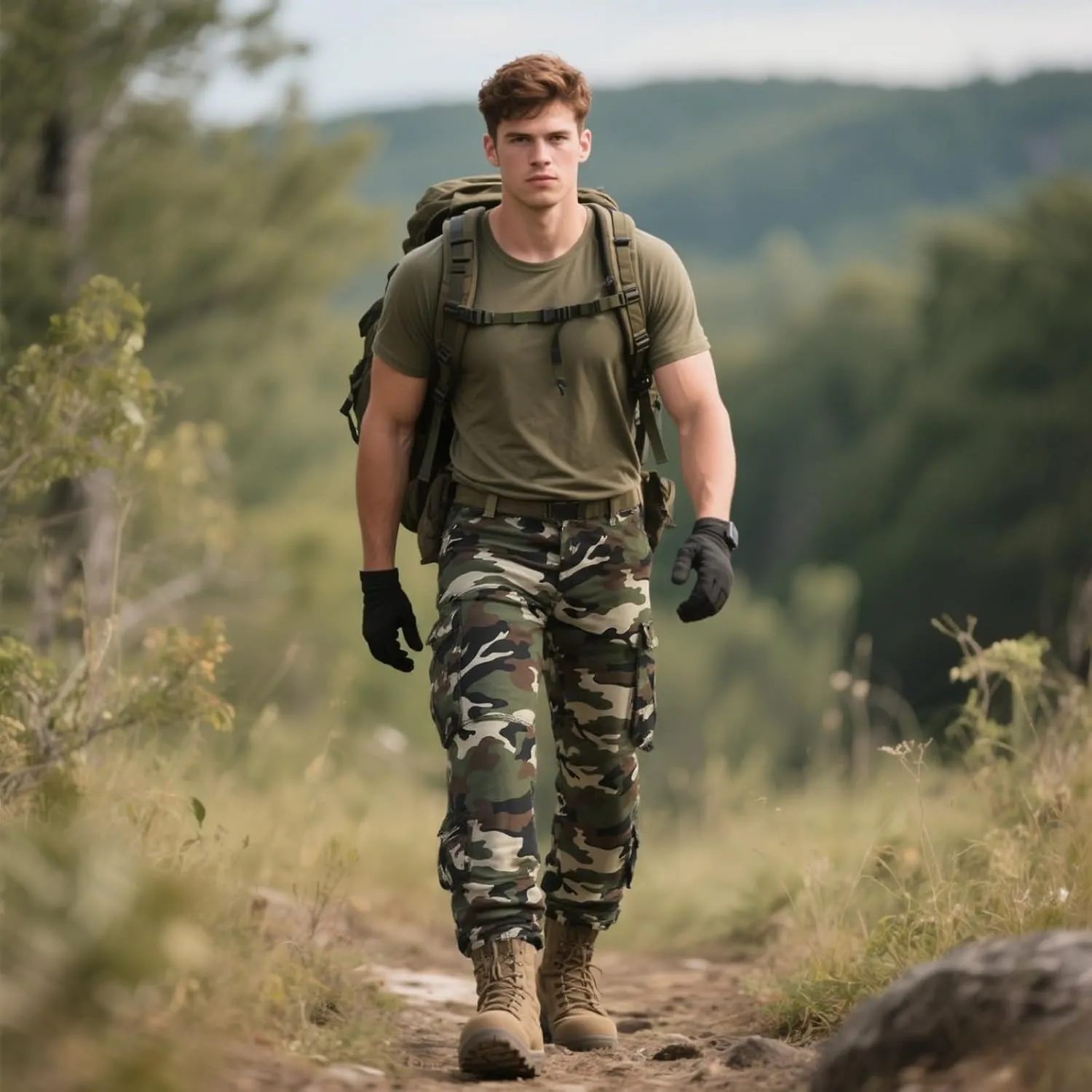 Men's Camouflage Sweat Trailcrest Pants Tactical Apparel Cargo Pant Sports Style