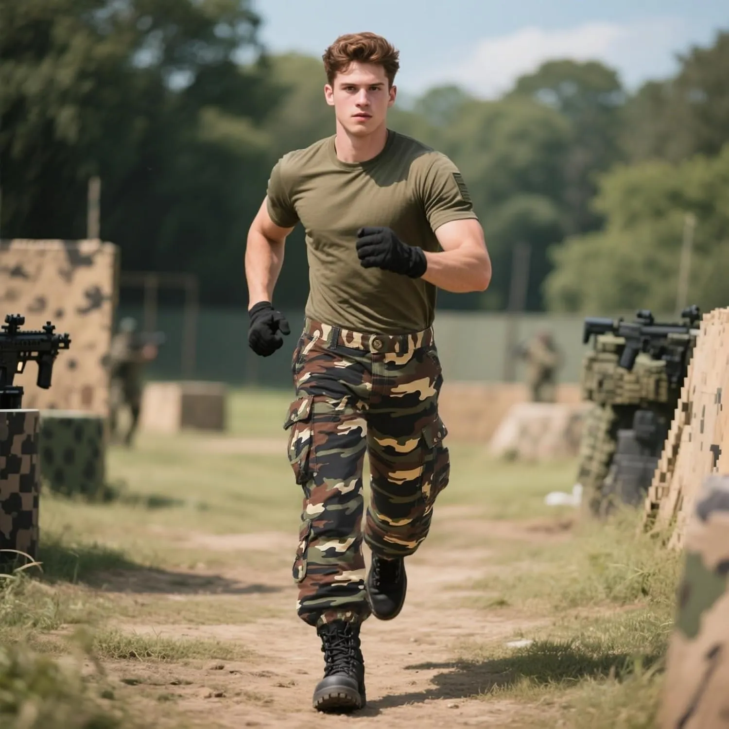 Men's Camouflage Sweat Trailcrest Pants Tactical Apparel Cargo Pant Sports Style
