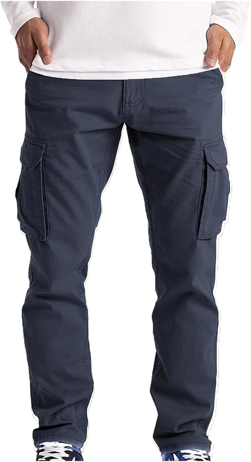 Men's Relaxed Fit Cargo Pant Tactical Pants Stretch Waistband Lightweight Durable Ripstop CCW Cargo Pants for Men
