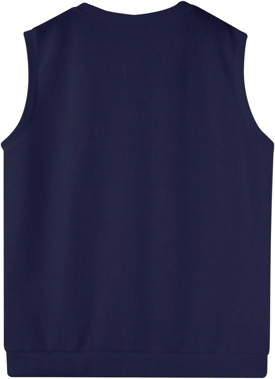 Mens Vest Relaxed Fit 2025 Lightweight Pullover Knitted V Neck Sleeveless Tops Business Work Solid Vest Sweater