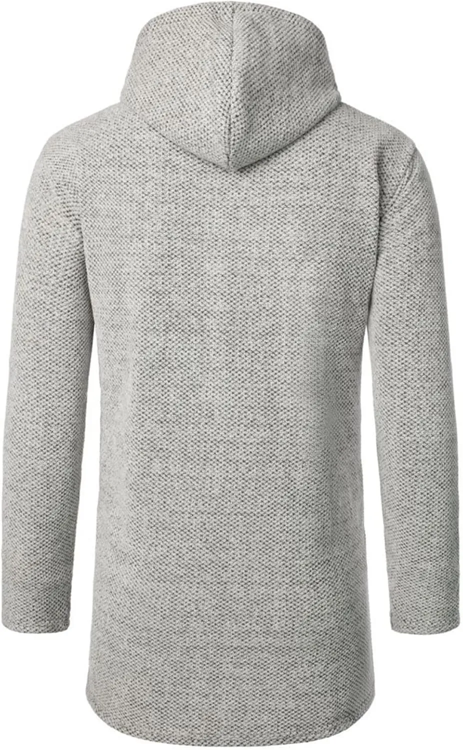 Men's Wool Blend Jacket Winter Warm Sherpa Lined Thicked Overcoats Casual Slim Medium Long Plush Fleece Hooded Coats