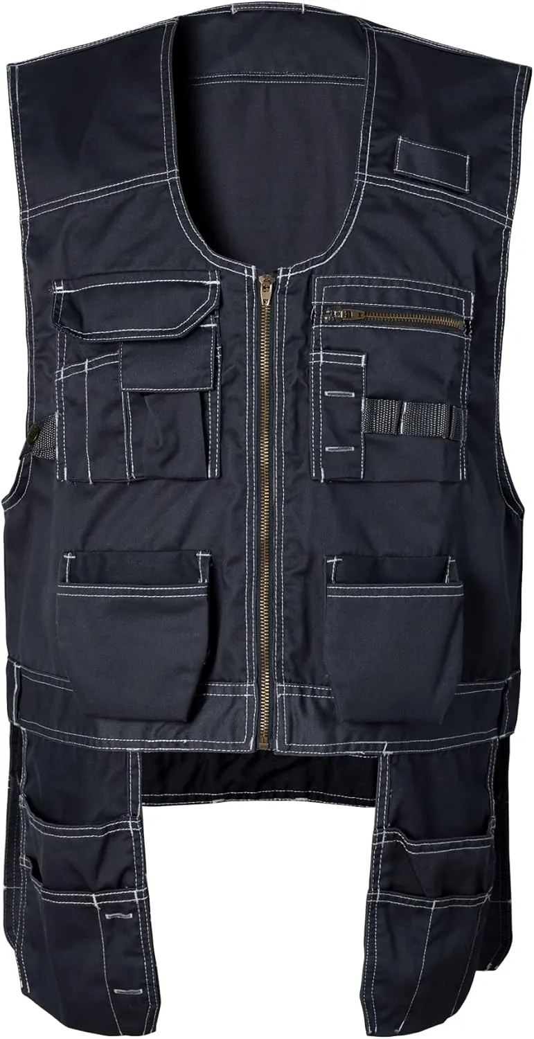 Men's Work Utility Tool Vest Ripstop Workwear with Multiple Pockets, Outdoor Fishing Vest for Men X