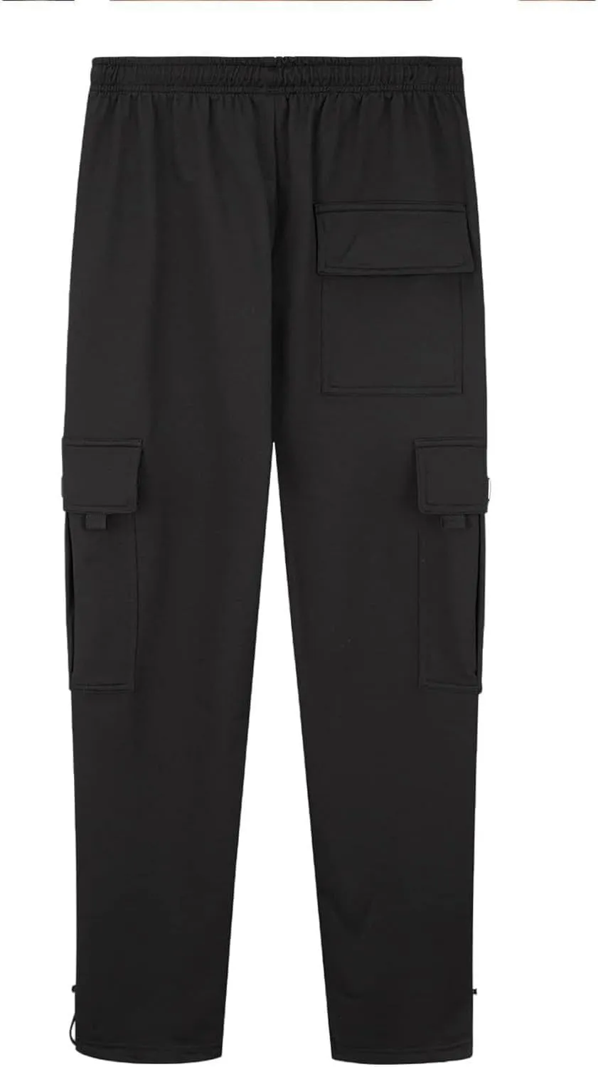 midelxp Baggy Cargo Pants Men Casual Drawstring Open Bottom Sweatpants Lightweight Loose Fit Athletic Pants with Pockets