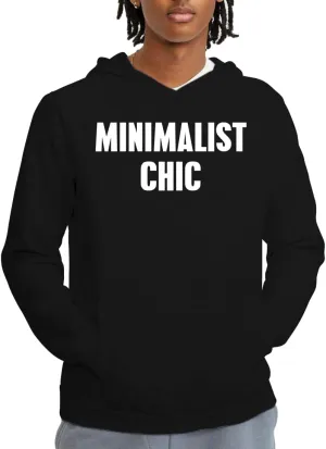 Minimalist Chic - Soft Men's Pullover Hoodie Sweatshirt CP05 Black
