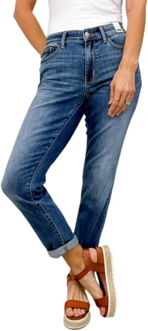 Monroe Jeans, 2025 Monroe Mid-Rise Vintage Wash Boyfriend Fit Jeans