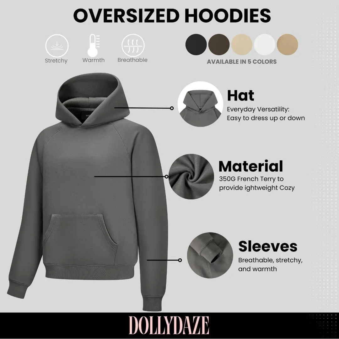 Oversized Hoodies Fleece Sweatshirts Long Sleeve Sweaters Pullover Trendy Comfort
