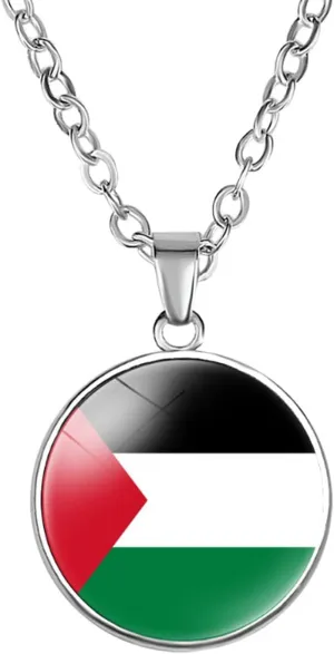 Palestinian Flag Necklace, Time Gem Simple Pendant Necklace