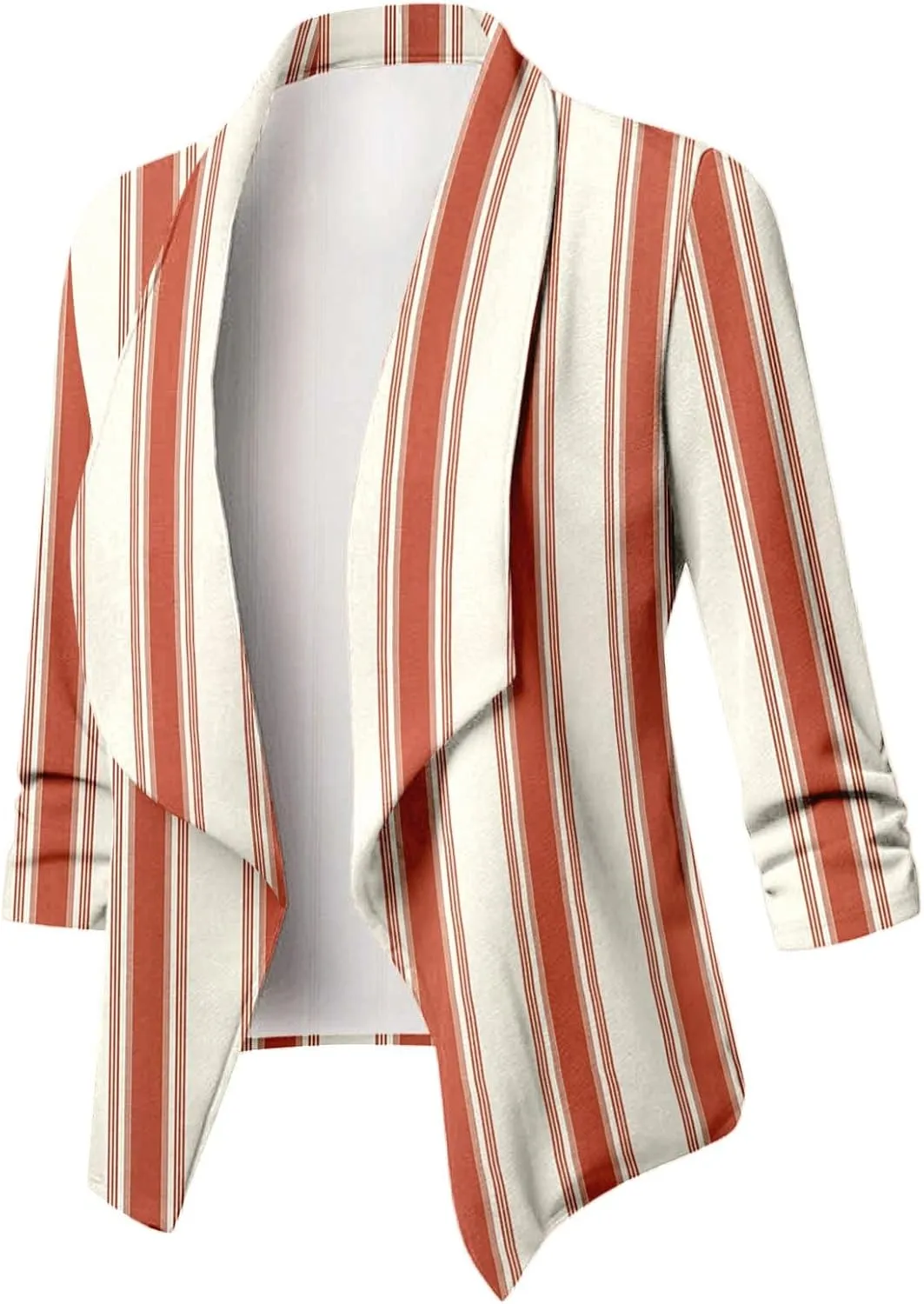 PeQAQ Casual Blazer Jacket Women Trendy Long Sleeve Open Front Work Office Blazers 2023 Lapel Button Business Jacket Coats