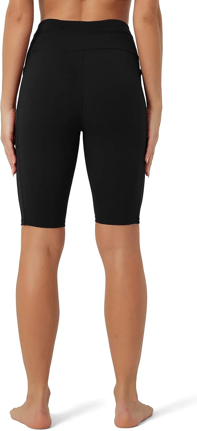 Rataves Womens Shorts 10" Workout Yoga Shorts with Pockets High Waisted Athletic Shorts Running Biker Shorts??007??