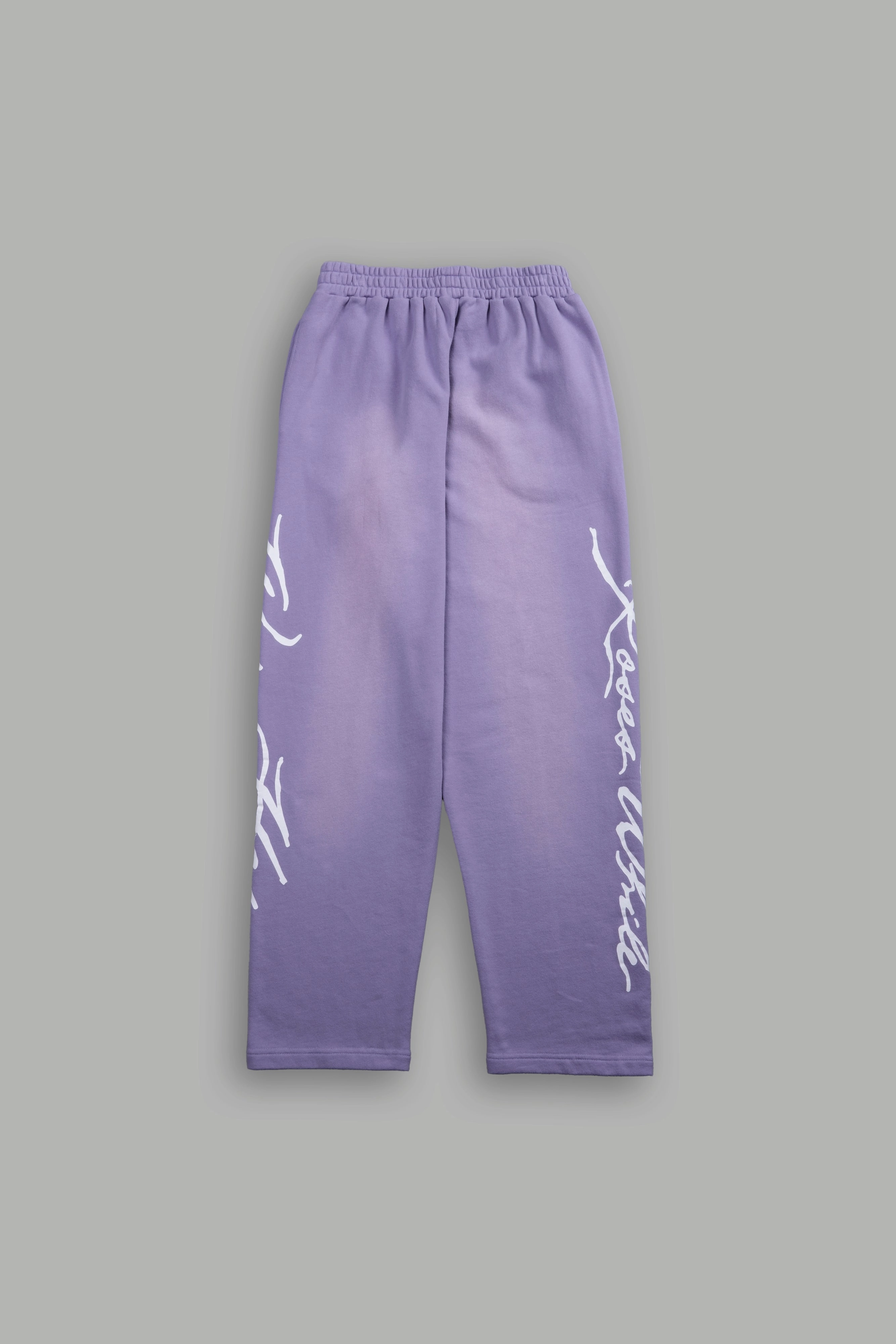 Roses While We're Here She Kumite Sweat Pants in Darc Orchid Sun Fade
