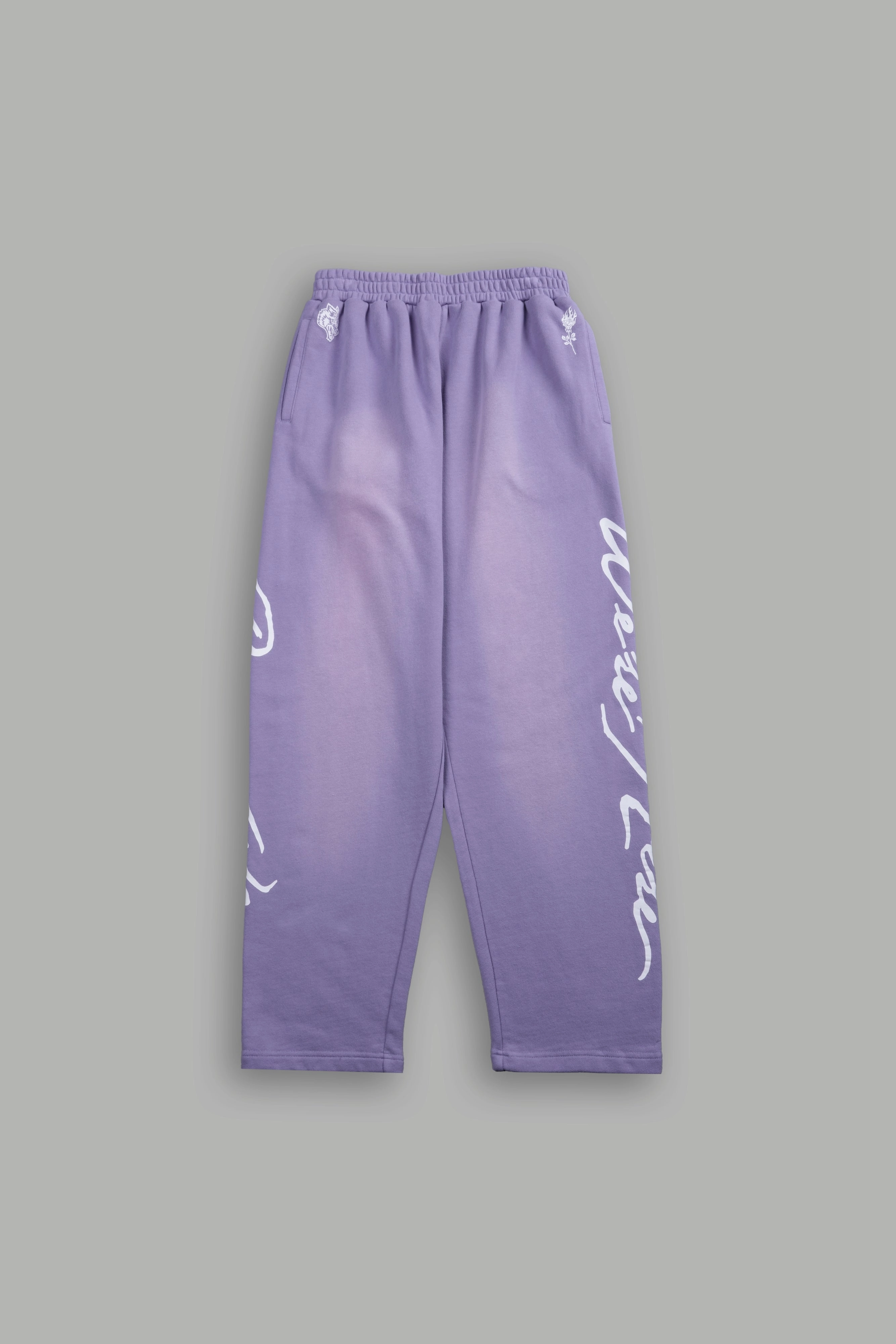 Roses While We're Here She Kumite Sweat Pants in Darc Orchid Sun Fade