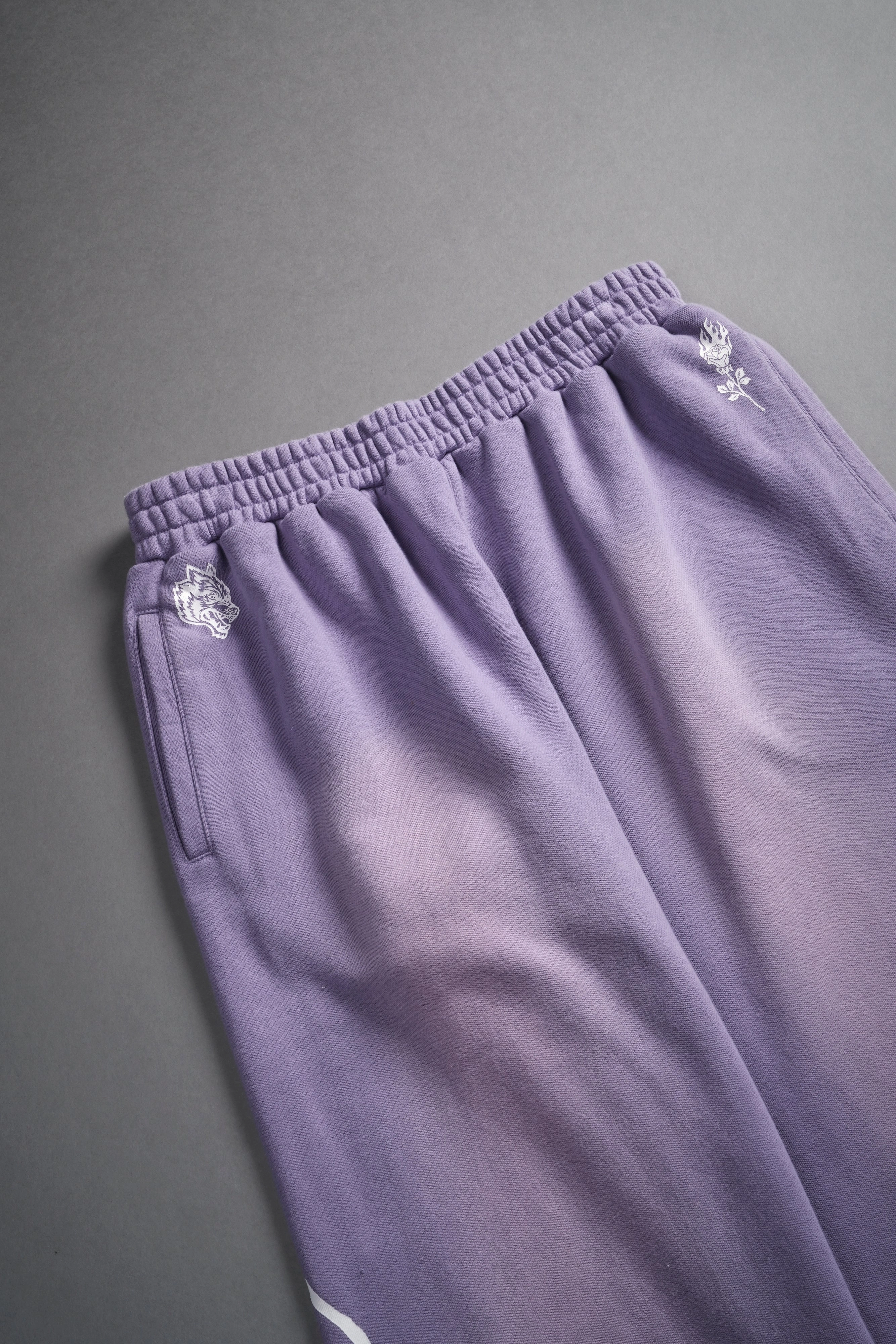 Roses While We're Here She Kumite Sweat Pants in Darc Orchid Sun Fade