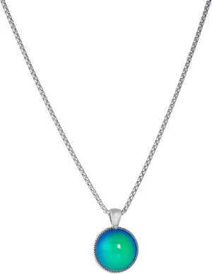 Round Shaped Temperature Sensing Color Changing Pendant Mood Necklace