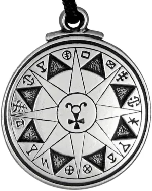 Safe Travel Talisman Black Pullet Amulet Pendant Necklace