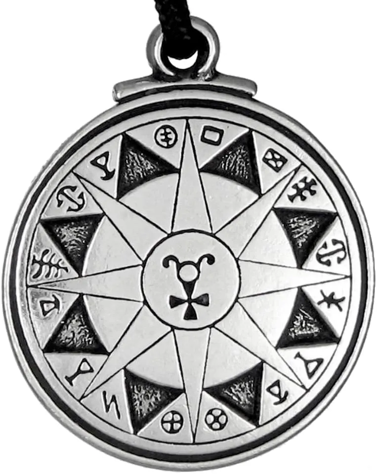 Safe Travel Talisman Black Pullet Amulet Pendant Necklace