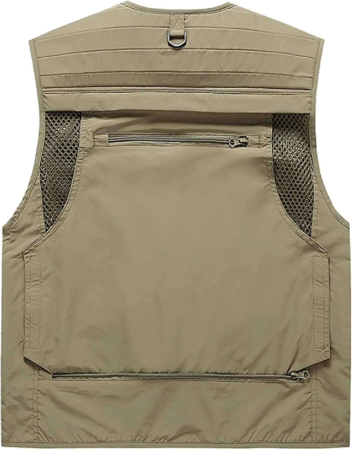 Saukiee Mens Vest Lightweight Vest Men Fishing Travel Work Pesca Safari Combat Hunting Cargo Vest Jacket with Pockets M