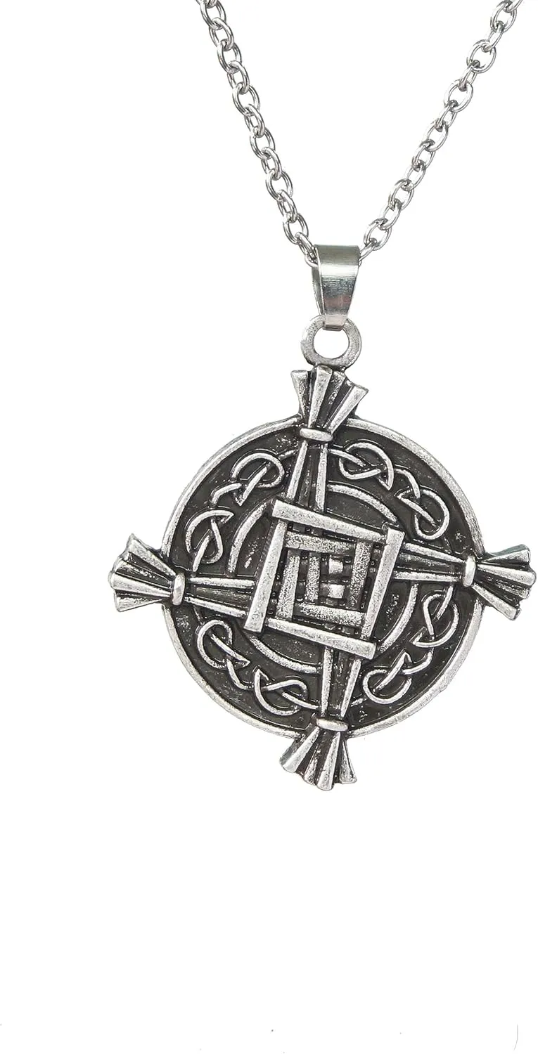 St. Brigid Pendant Necklace Irish Celtic Cross Necklace