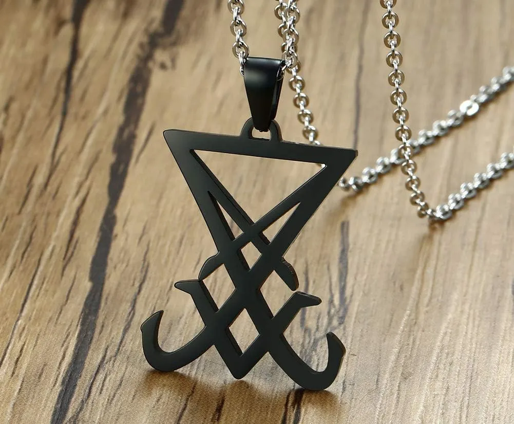 Stainless Steel Church of Satan Necklace for Men