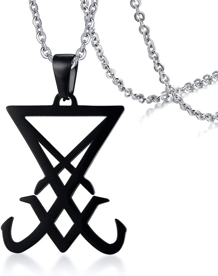 Stainless Steel Church of Satan Necklace for Men