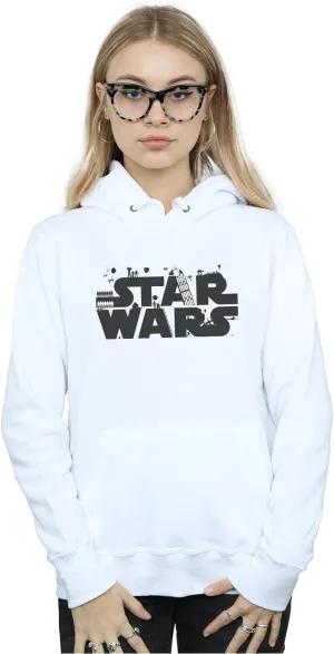 Star Wars Women's Minimalist Logo Hoodie White Medium