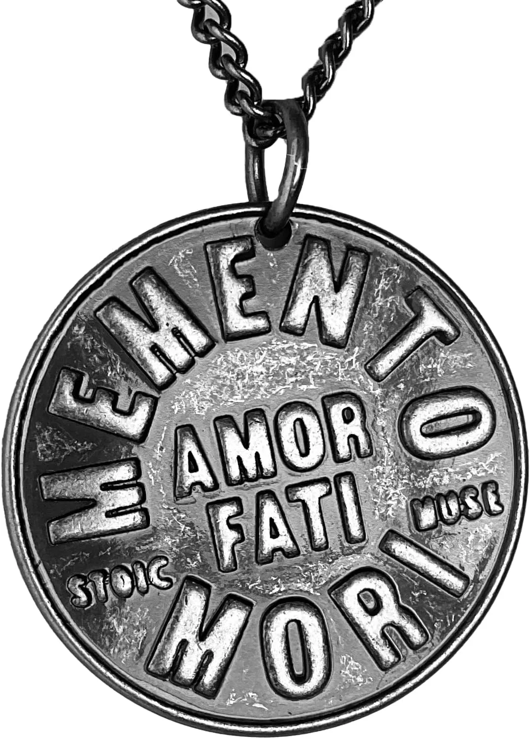 Stoic Muse Memento Mori Double Sided Pendant Necklace