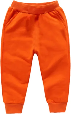 Toddler Boy Sweatpants Cotton Pull on Joggers Kids Solid Elastic Waist Baggy Sweat Boys Casual Comfy Pants