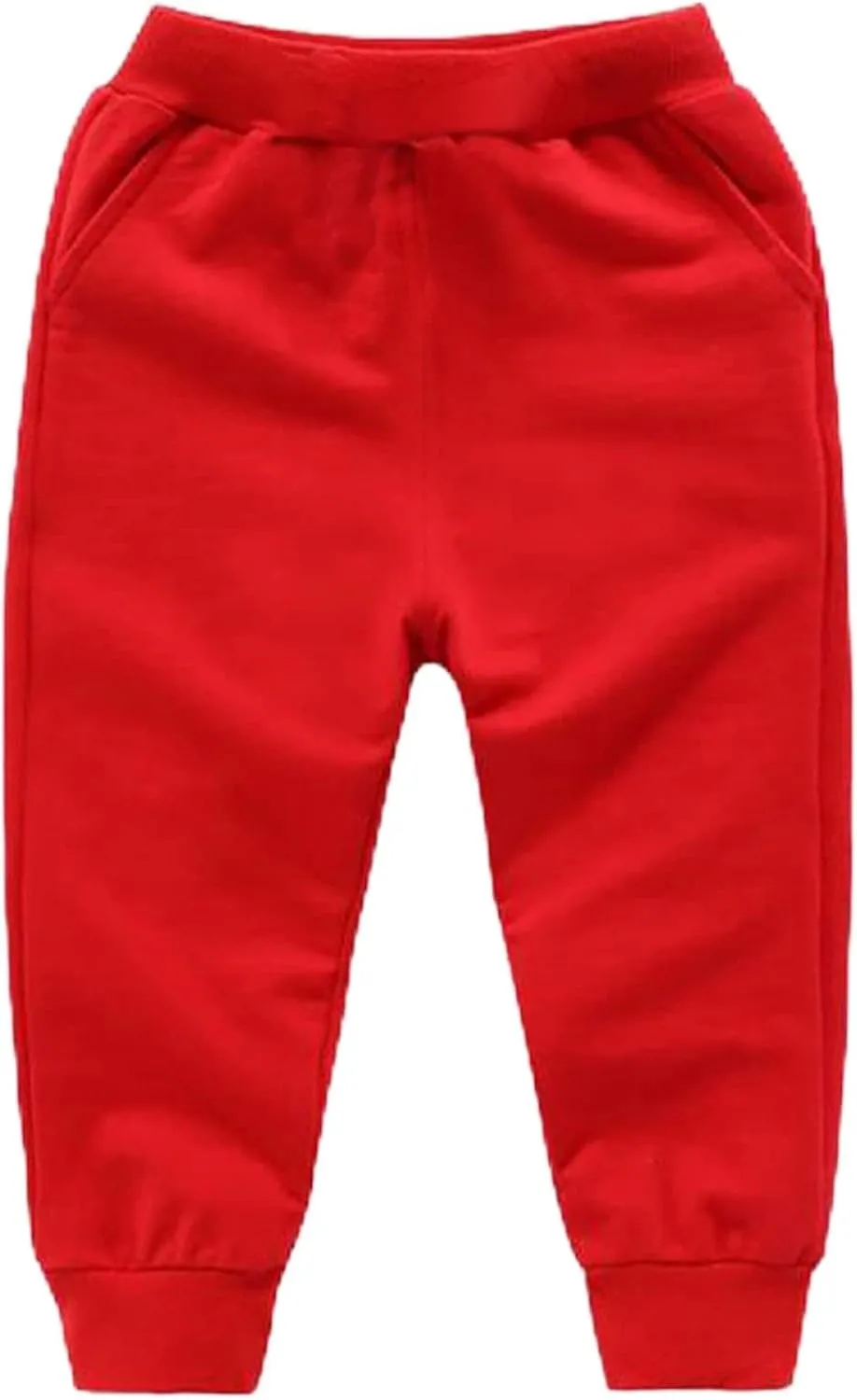 Toddler Boy Sweatpants Cotton Pull on Joggers Kids Solid Elastic Waist Baggy Sweat Boys Casual Comfy Pants