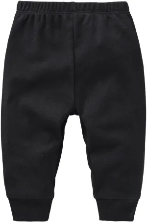 Toddler Pull On Joggers Plain Sweatpants Elastic Waist ounge Pants for Baby Boys Girls Relaxed Fit Jogger Sweatpants