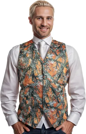 Vest For Men Camo Vest For Wedding Grooms Men's Hunting Sleeveless Camouflage Vest