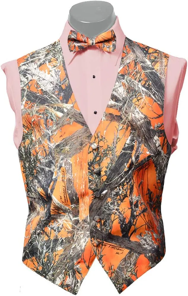 Vest For Men Camo Vest For Wedding Grooms Men's Hunting Sleeveless Camouflage Vest
