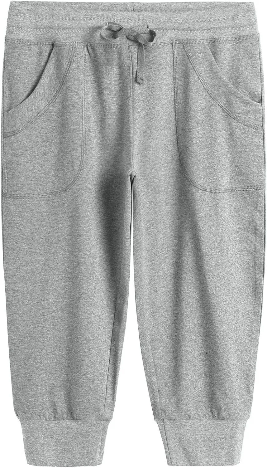 Weintee Women's Capri Joggers Jersey Sweatpants