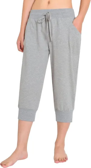 Weintee Women's Capri Joggers Jersey Sweatpants