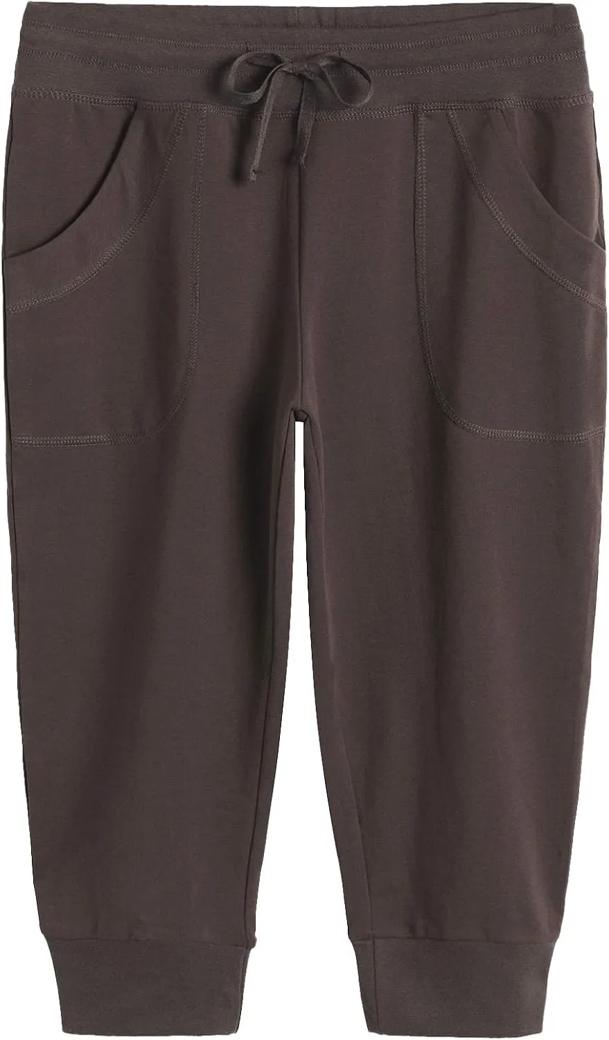 Weintee Women's Capri Joggers Jersey Sweatpants