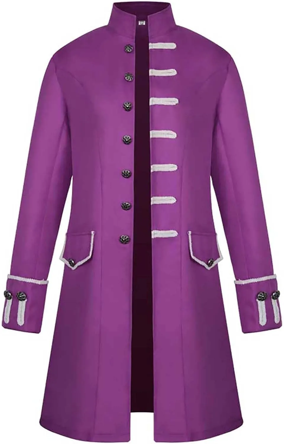 WENKOMG1 Halloween Costume For Men,Caribbean Pirate Style Jacket Cosplay Costume Medieval Captain Roleplay Coat