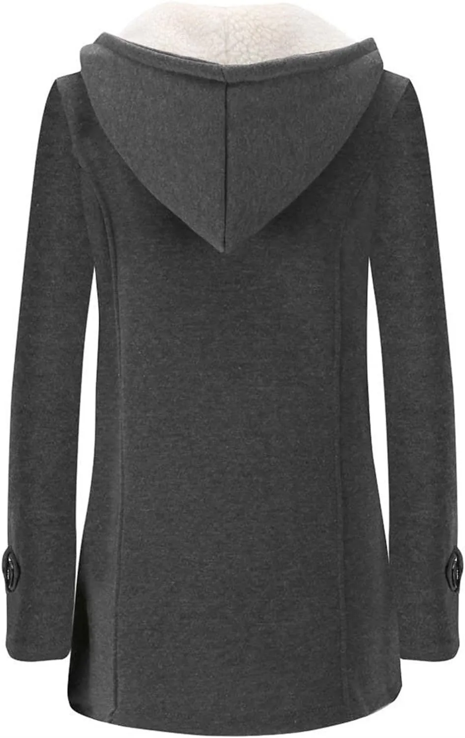 Winter Coats for Women 2024 Fashion Zipper Hooded Jacket Warm Lightweight Fleece Plush Comfy Wool Coats with Pockets