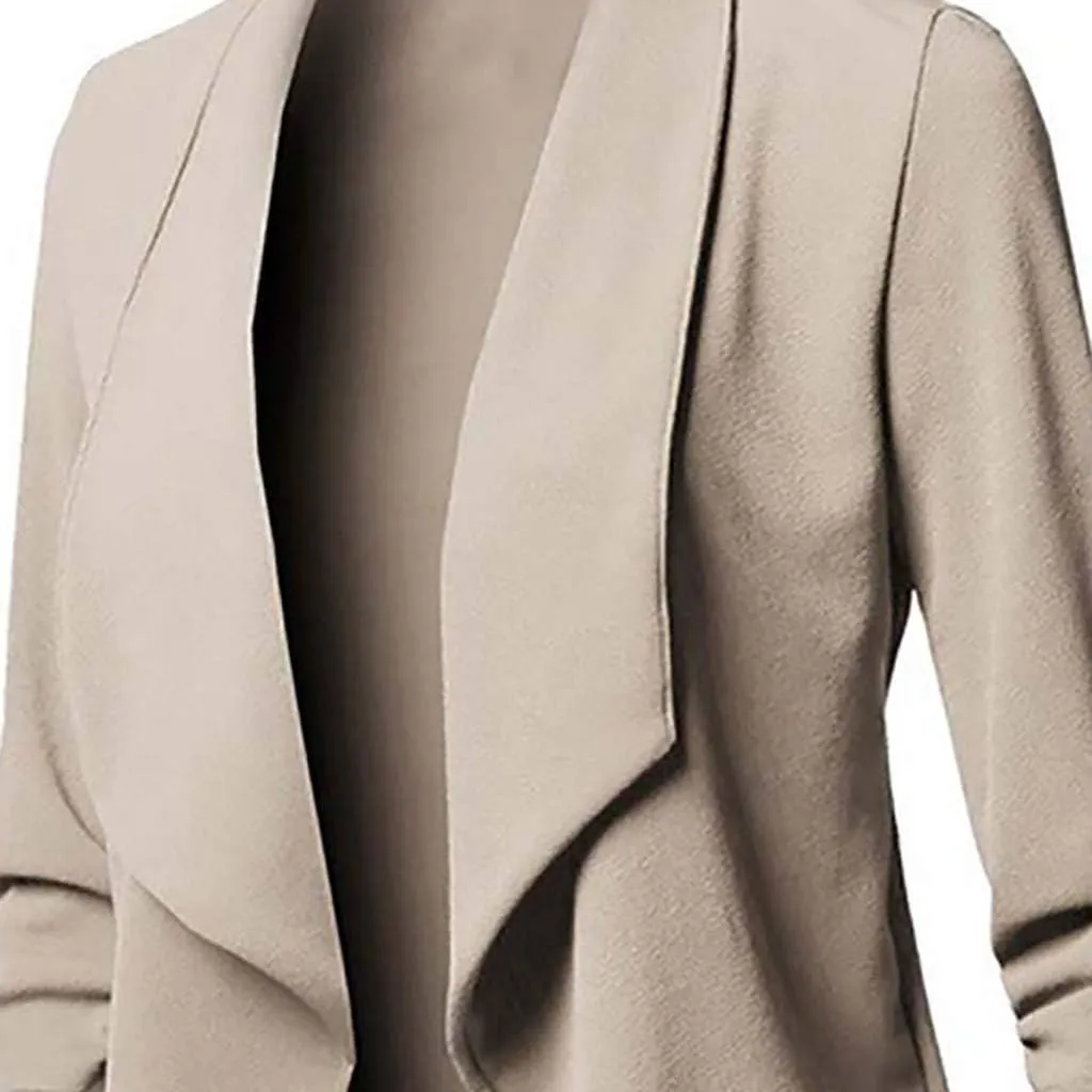 Women Business Blazers 2024 Trendy Casual Cropped Blazer Jacket Petite Open Front Office Cardigan Stylish Womens Coats