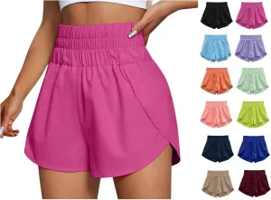 Womens Casual Gym Yoga Shorts Workout Running Athletic Shorts High Waisted Lounge Shorts Plus Size Summer Cute Shorts