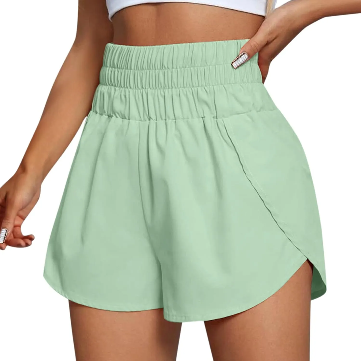 Womens Casual Gym Yoga Shorts Workout Running Athletic Shorts High Waisted Lounge Shorts Plus Size Summer Cute Shorts