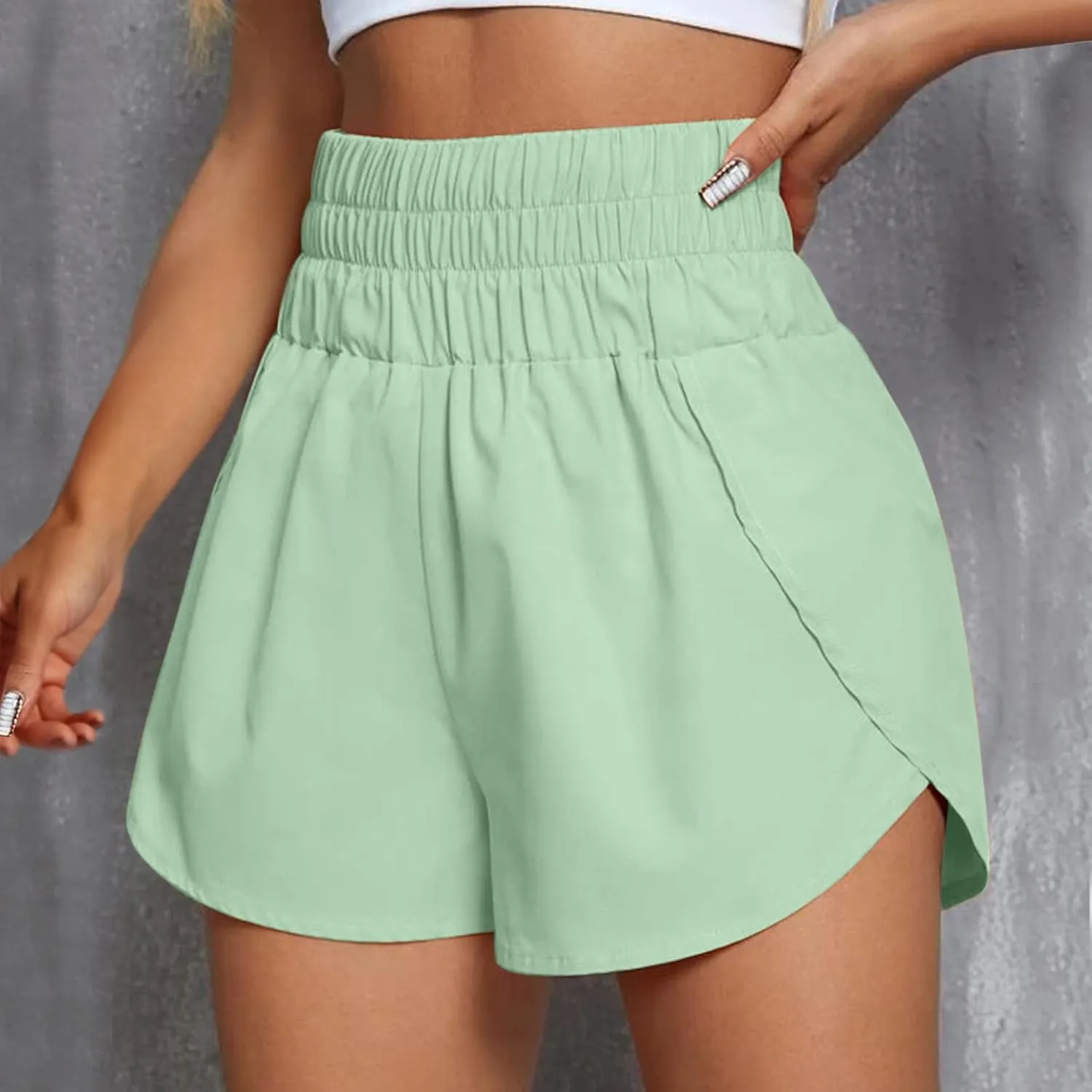 Womens Casual Gym Yoga Shorts Workout Running Athletic Shorts High Waisted Lounge Shorts Plus Size Summer Cute Shorts
