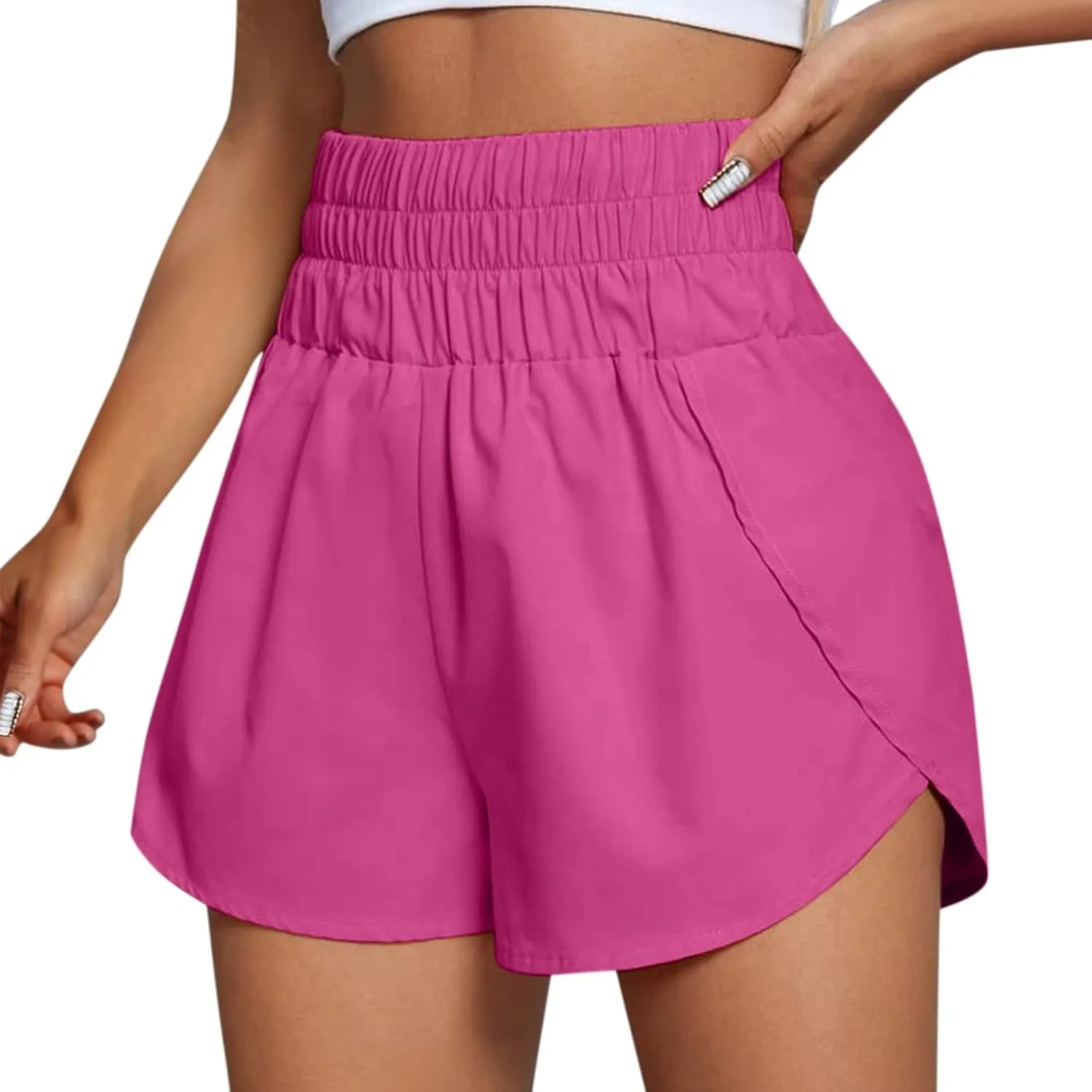 Womens Casual Gym Yoga Shorts Workout Running Athletic Shorts High Waisted Lounge Shorts Plus Size Summer Cute Shorts