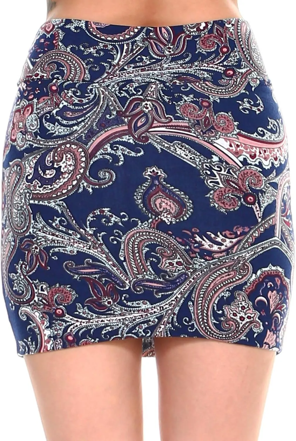 Women's Casual Stretchy Bodycon Pencil Printed Mini Skirt