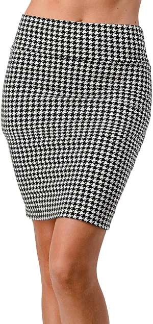 Women's Casual Stretchy Bodycon Pencil Printed Mini Skirt