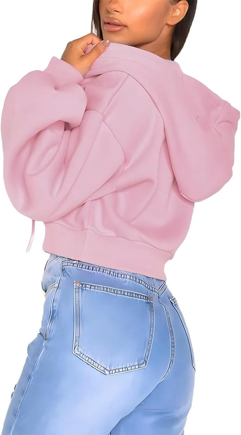 Women's Solid Color Hoodie, Long-Sleeved Hoodie, Monogram Embroidered Hoodie.